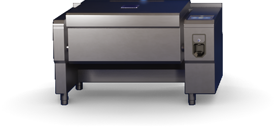 MKN FlexiChef unit shown at a three-quarter angle on a dark background