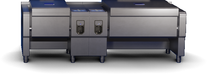 Two connected MKN FlexiChef units shown side by side (tandem configuration)